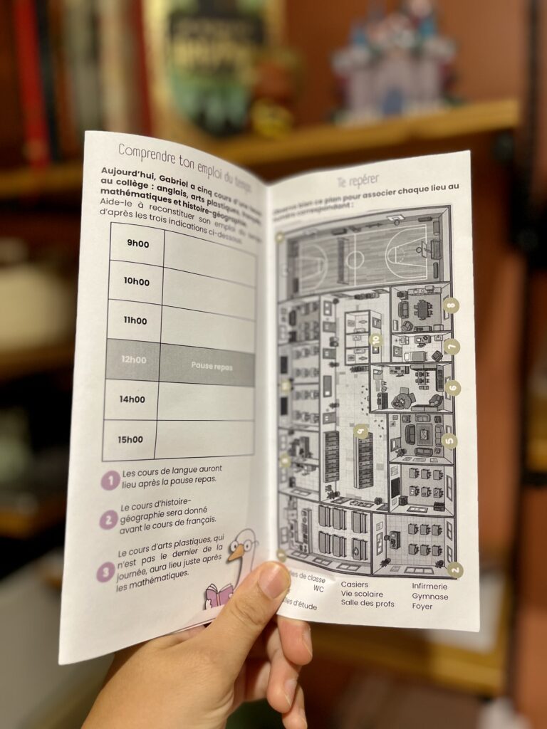 Un plan du collège et un jeu de logique pour travailler sur le fonctionnement d'un edt.